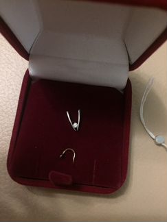 Подвеска белое золото и брильянт