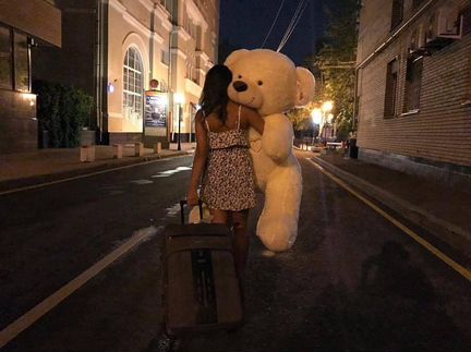 Новый большой плюшевый медведь