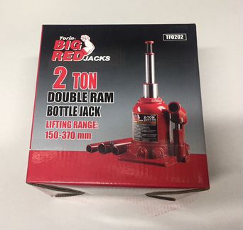 TF0202 Big Red Домкрат бутылочный 2т, с двумя шток