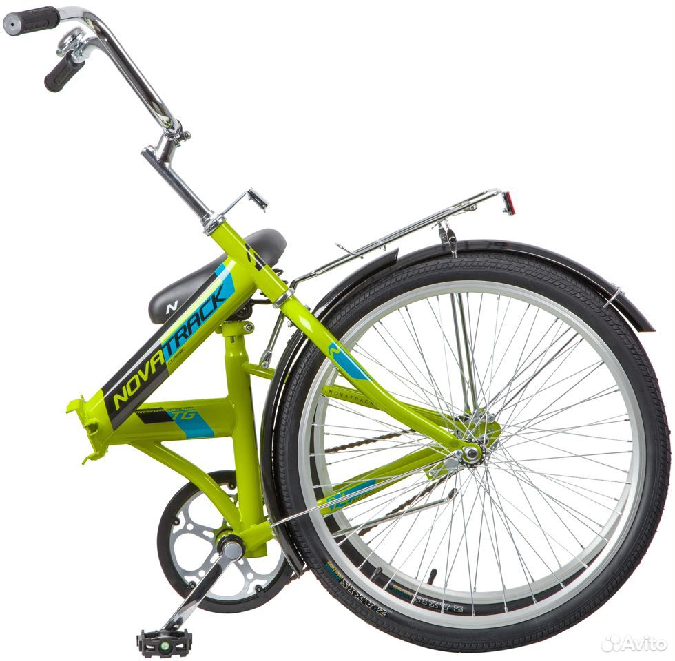 Складной велосипед novatrack TG 24 зеленый
