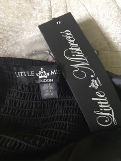 Новое чёрное платье с ожерельем из бисера (Англия)