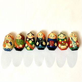 Матрёшки Русский сувенир из 7 матрешек брелоков