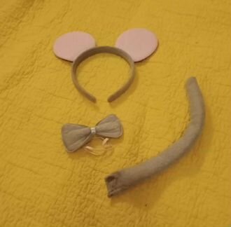 Мышонок - костюм: ушки, бантик, хвост