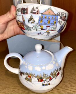 Сервиз чайный чашка чайник блюдце