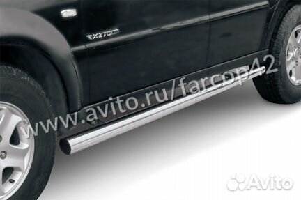 Защита порогов SsangYong rexton (2010)