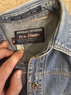 Джинсовая рубашка детская