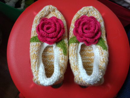 Тапочки вязанные