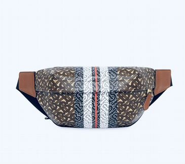 Поясная сумка Burberry в полоску с монограммой