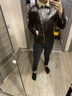 Кожаная куртка авиатор Massimo Dutti