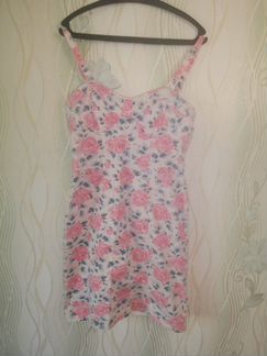 Сарафан джинсовый розовый, р. 44