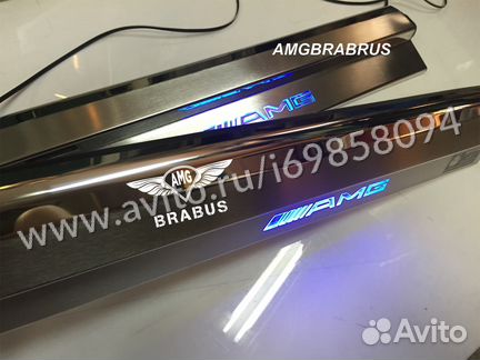 Пороги с подсветкой AMG для S class coupe C126