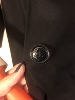 Тренчкот Love Moschino S темно-синий бу