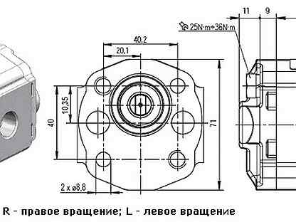 GP 1K1.6R-G160G Насос шестеренный 