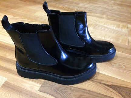 Ботинки calvin klein jeans кож. разнопарки 36/35