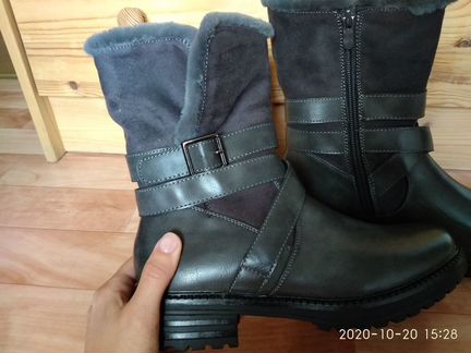 Полусапоги зимние SuperMode,новые (размер 37) торг